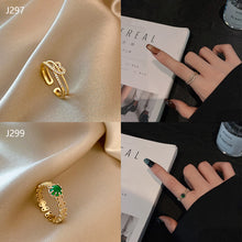 Load image into Gallery viewer, Fashion Diamond Ring Opening Adjust Simple Hollow Geometric Rings Women Jewelry Gift