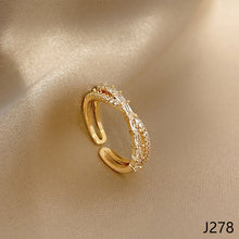 Load image into Gallery viewer, Fashion Diamond Ring Opening Adjust Simple Hollow Geometric Rings Women Jewelry Gift