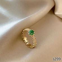 Load image into Gallery viewer, Fashion Diamond Ring Opening Adjust Simple Hollow Geometric Rings Women Jewelry Gift