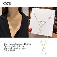 Load image into Gallery viewer, Fashion Titanium Steel Necklace Pendant Clavicle Chain Geometric Necklace Women Jewelry Gift