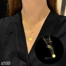 Load image into Gallery viewer, Fashion Titanium Steel Necklace Pendant Clavicle Chain Geometric Necklace Diamond Necklace Women Jewelry Gift