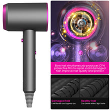 Load image into Gallery viewer, Professinal Hair Dryer Quick Dry Home High Power Blue Light Powerful Constant Flyaway Attachment Household Electric Hair Dryer