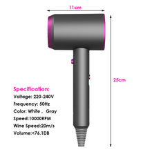 Load image into Gallery viewer, Professinal Hair Dryer Quick Dry Home High Power Blue Light Powerful Constant Flyaway Attachment Household Electric Hair Dryer
