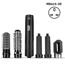 Load image into Gallery viewer, 5 In 1 Hot Air Comb Aluminum Alloy Hair Straightener Automatic Perm Curling Iron Electric Hair Dryer Creative Hair Style Tools