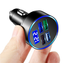 Load image into Gallery viewer, 4usb With Digital Display Car Charger With Voltage Detection Car Charger Multi-port Car Charger