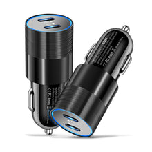 Load image into Gallery viewer, Dual PD Dual PD Metal Cannon Fast Charging Car Charger Flash Charging Car Charger PD+PD Dual Fast Charging