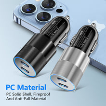 Load image into Gallery viewer, Dual PD Dual PD Metal Cannon Fast Charging Car Charger Flash Charging Car Charger PD+PD Dual Fast Charging