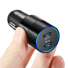 Load image into Gallery viewer, Dual PD Dual PD Metal Cannon Fast Charging Car Charger Flash Charging Car Charger PD+PD Dual Fast Charging