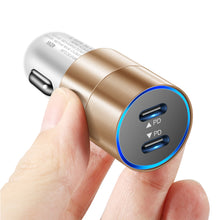 Load image into Gallery viewer, Dual PD Dual PD Metal Cannon Fast Charging Car Charger Flash Charging Car Charger PD+PD Dual Fast Charging