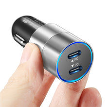 Load image into Gallery viewer, Dual PD Dual PD Metal Cannon Fast Charging Car Charger Flash Charging Car Charger PD+PD Dual Fast Charging
