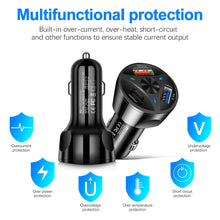 Load image into Gallery viewer, Three-port Qc3.0 Usb+type-c Fast Charging Car Charging Flash Charging Multi-port Car Fast Charging Head Cigarette Lighter