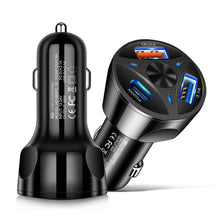 Load image into Gallery viewer, Three-port Qc3.0 Usb+type-c Fast Charging Car Charging Flash Charging Multi-port Car Fast Charging Head Cigarette Lighter