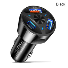 Load image into Gallery viewer, Three-port Qc3.0 Usb+type-c Fast Charging Car Charging Flash Charging Multi-port Car Fast Charging Head Cigarette Lighter