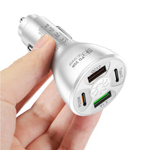 Load image into Gallery viewer, Four Port Car Charger PD QC3.0 3.1A 2USB Type-c Fast Car Charger Car Charger