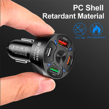 Load image into Gallery viewer, PD +Type-c Car Charger QC3.0 USB 3.1A Fast Charge Car Charger Car Charger One for Four Multi-Port Car Charger