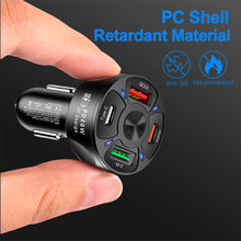 Load image into Gallery viewer, PD +Type-c Car Charger QC3.0 USB 3.1A Fast Charge Car Charger Car Charger One for Four Multi-Port Car Charger