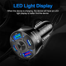 Load image into Gallery viewer, PD +Type-c Car Charger QC3.0 USB 3.1A Fast Charge Car Charger Car Charger One for Four Multi-Port Car Charger