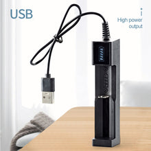 Load image into Gallery viewer, 18650 Charger Single Slot USB Small Fan Flashlight Lithium Battery Charging