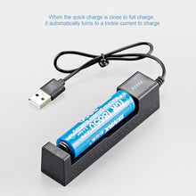 Load image into Gallery viewer, 18650 Charger Single Slot USB Small Fan Flashlight Lithium Battery Charging