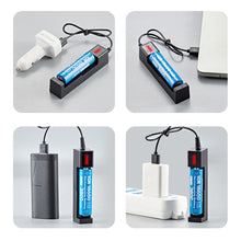 Load image into Gallery viewer, 18650 Charger Single Slot USB Small Fan Flashlight Lithium Battery Charging