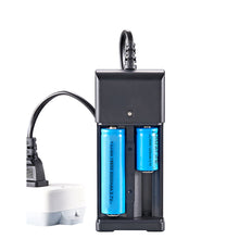 Load image into Gallery viewer, 18650 Charger Double Slot 3.7v Lithium Battery Lighting Lamp Miner's Lamp 2 Battery Charging 220v Flat Plug Direct Charging