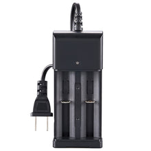 Load image into Gallery viewer, 18650 Charger Double Slot 3.7v Lithium Battery Lighting Lamp Miner's Lamp 2 Battery Charging 220v Flat Plug Direct Charging