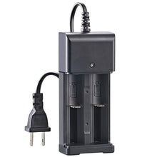 Load image into Gallery viewer, 18650 Charger Double Slot 3.7v Lithium Battery Lighting Lamp Miner's Lamp 2 Battery Charging 220v Flat Plug Direct Charging