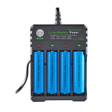 Load image into Gallery viewer, 18650 Lithium Battery AC Charger 4-slot Loudspeaker Locator 3.7V 4.2V AC Direct Charge