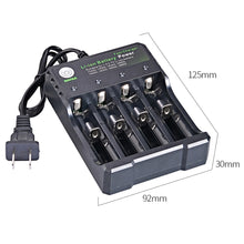 Load image into Gallery viewer, 18650 Lithium Battery AC Charger 4-slot Loudspeaker Locator 3.7V 4.2V AC Direct Charge