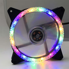 Load image into Gallery viewer, LED 120mm 52CFM De-vibration Rubber DC 12V PC Computer Cooler Cooling Fan Ice Diamond Series