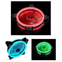 Load image into Gallery viewer, LED 120mm 52CFM De-vibration Rubber DC 12V PC Computer Cooler Cooling Fan Ice Diamond Series
