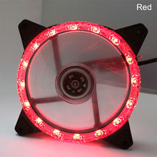 Load image into Gallery viewer, LED 120mm 52CFM De-vibration Rubber DC 12V PC Computer Cooler Cooling Fan Ice Diamond Series