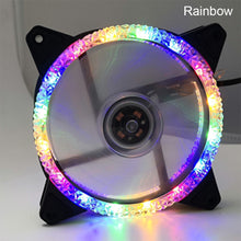 Load image into Gallery viewer, LED 120mm 52CFM De-vibration Rubber DC 12V PC Computer Cooler Cooling Fan Ice Diamond Series