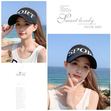 Load image into Gallery viewer, Fashion Empty Top Hat Cycling Sports Sunscreen Sun Hat Visor Hat Elastic Adjustable Tennis Hat Baseball Cap