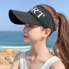 Load image into Gallery viewer, Fashion Empty Top Hat Cycling Sports Sunscreen Sun Hat Visor Hat Elastic Adjustable Tennis Hat Baseball Cap