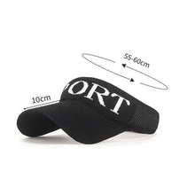 Load image into Gallery viewer, Fashion Empty Top Hat Cycling Sports Sunscreen Sun Hat Visor Hat Elastic Adjustable Tennis Hat Baseball Cap