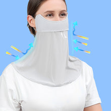 Load image into Gallery viewer, Summer Men Women Sunscreen Face Mask Ice Silk Opening Design UV Protection Face Shield Reusable Cycling Sports Masks UPF 40+