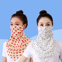 Load image into Gallery viewer, Sun Protection Chiffon Ear Hanger Cycling Accessories Half Face Mask Neck Cover Reusable Women Breathable Face Mask