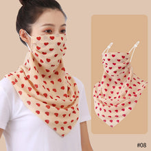 Load image into Gallery viewer, Sun Protection Chiffon Ear Hanger Cycling Accessories Half Face Mask Neck Cover Reusable Women Breathable Face Mask
