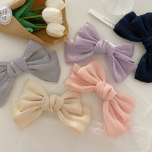 Load image into Gallery viewer, Woman Organza Solid Big Bow Hairpins Women Hair Accessories Girls Hair Clips Headwear Spring Clip Bowknot Barrettes