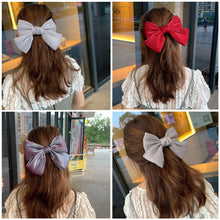 Load image into Gallery viewer, Woman Organza Solid Big Bow Hairpins Women Hair Accessories Girls Hair Clips Headwear Spring Clip Bowknot Barrettes