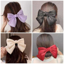 Load image into Gallery viewer, Woman Organza Solid Big Bow Hairpins Women Hair Accessories Girls Hair Clips Headwear Spring Clip Bowknot Barrettes