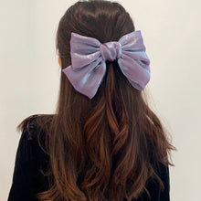 Load image into Gallery viewer, Woman Organza Solid Big Bow Hairpins Women Hair Accessories Girls Hair Clips Headwear Spring Clip Bowknot Barrettes