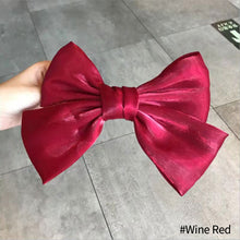 Load image into Gallery viewer, Woman Organza Solid Big Bow Hairpins Women Hair Accessories Girls Hair Clips Headwear Spring Clip Bowknot Barrettes