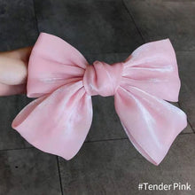 Load image into Gallery viewer, Woman Organza Solid Big Bow Hairpins Women Hair Accessories Girls Hair Clips Headwear Spring Clip Bowknot Barrettes