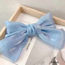 Load image into Gallery viewer, Woman Organza Solid Big Bow Hairpins Women Hair Accessories Girls Hair Clips Headwear Spring Clip Bowknot Barrettes