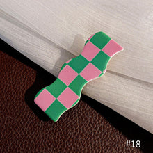Load image into Gallery viewer, Women Retro Elegant Black White Checkerboard Geometric Acrylic Hairpins Side Hair Clips Barrettes Fashion Hair Accessories