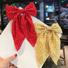 Load image into Gallery viewer, Polka Dot Floral Print Hair Clips Girls Daisy Bow Hairpin Pastoral Retro Style Barrettes Big Bowknot Hairpin Hair Accessories