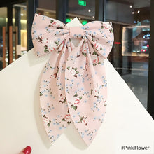 Load image into Gallery viewer, Polka Dot Floral Print Hair Clips Girls Daisy Bow Hairpin Pastoral Retro Style Barrettes Big Bowknot Hairpin Hair Accessories