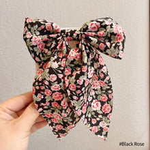Load image into Gallery viewer, Polka Dot Floral Print Hair Clips Girls Daisy Bow Hairpin Pastoral Retro Style Barrettes Big Bowknot Hairpin Hair Accessories